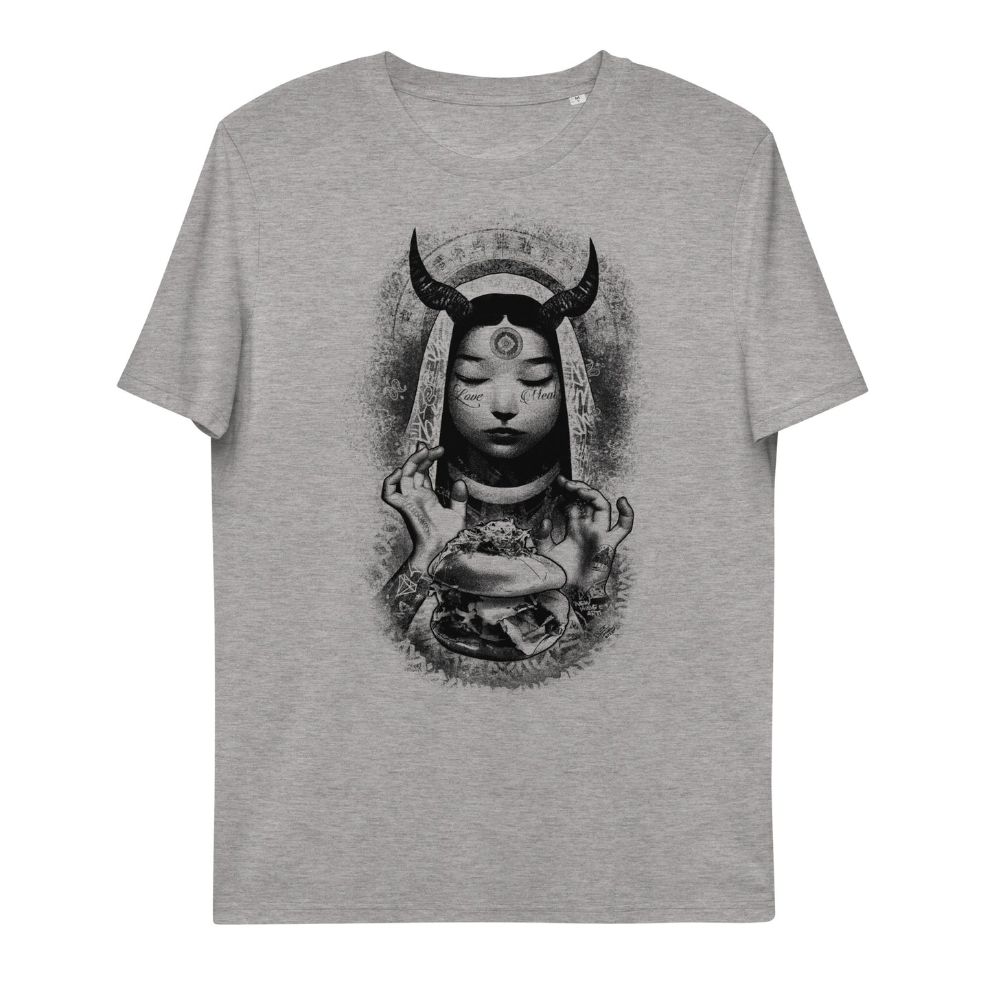 Kurzärmeliges T-Shirt für Herren -Bio-Baumwoll-T-Shirt - Love Meat