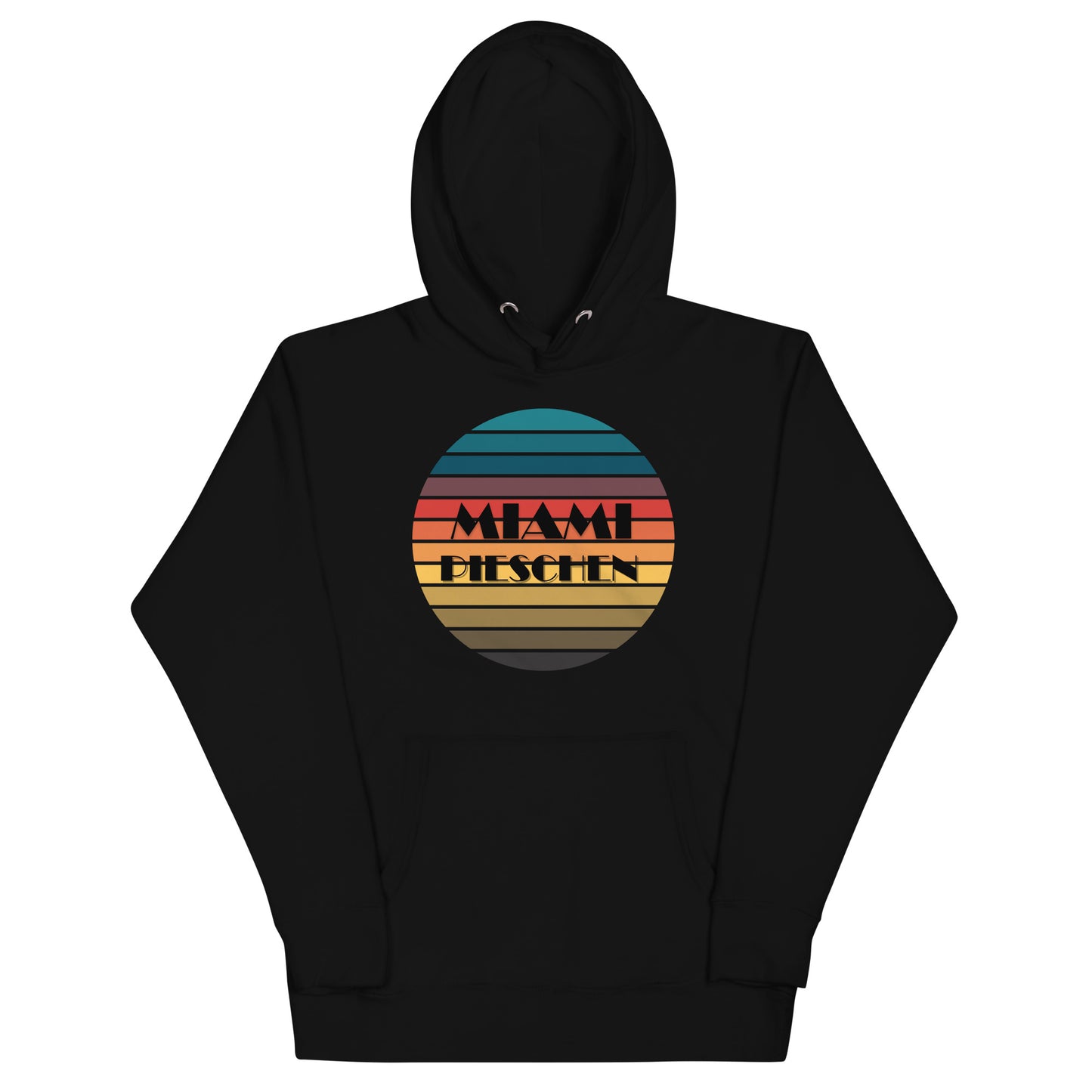 Unisex-Kapuzenpullover - Miami Pieschen Sunset mit Logo