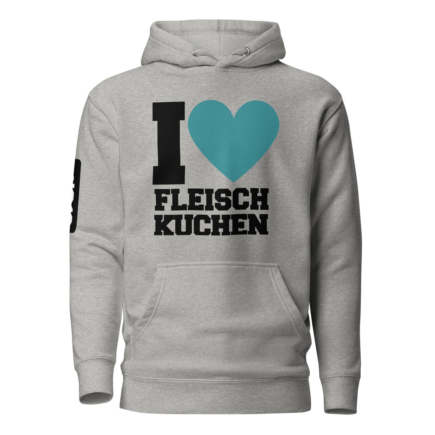 Unisex-Kapuzenpullover - I Love Fleischkuchen mit Kombinat Logo
