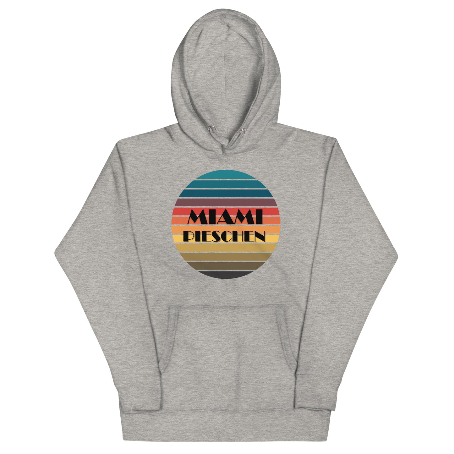 Unisex-Kapuzenpullover - Miami Pieschen Sunset mit Logo