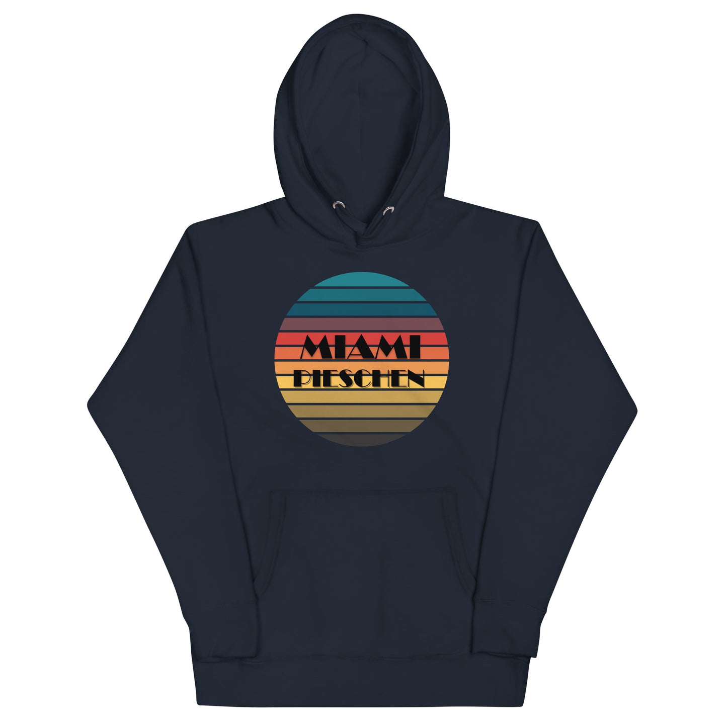 Unisex-Kapuzenpullover - Miami Pieschen Sunset mit Logo
