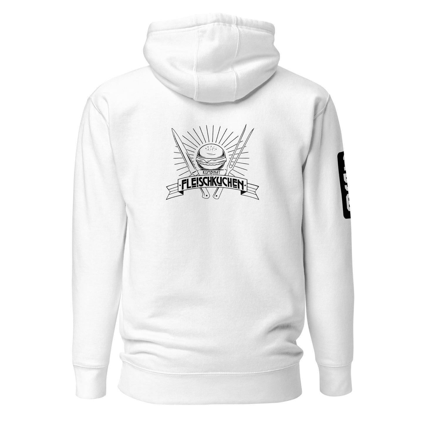 Unisex-Kapuzenpullover - I Love Fleischkuchen mit Kombinat Logo