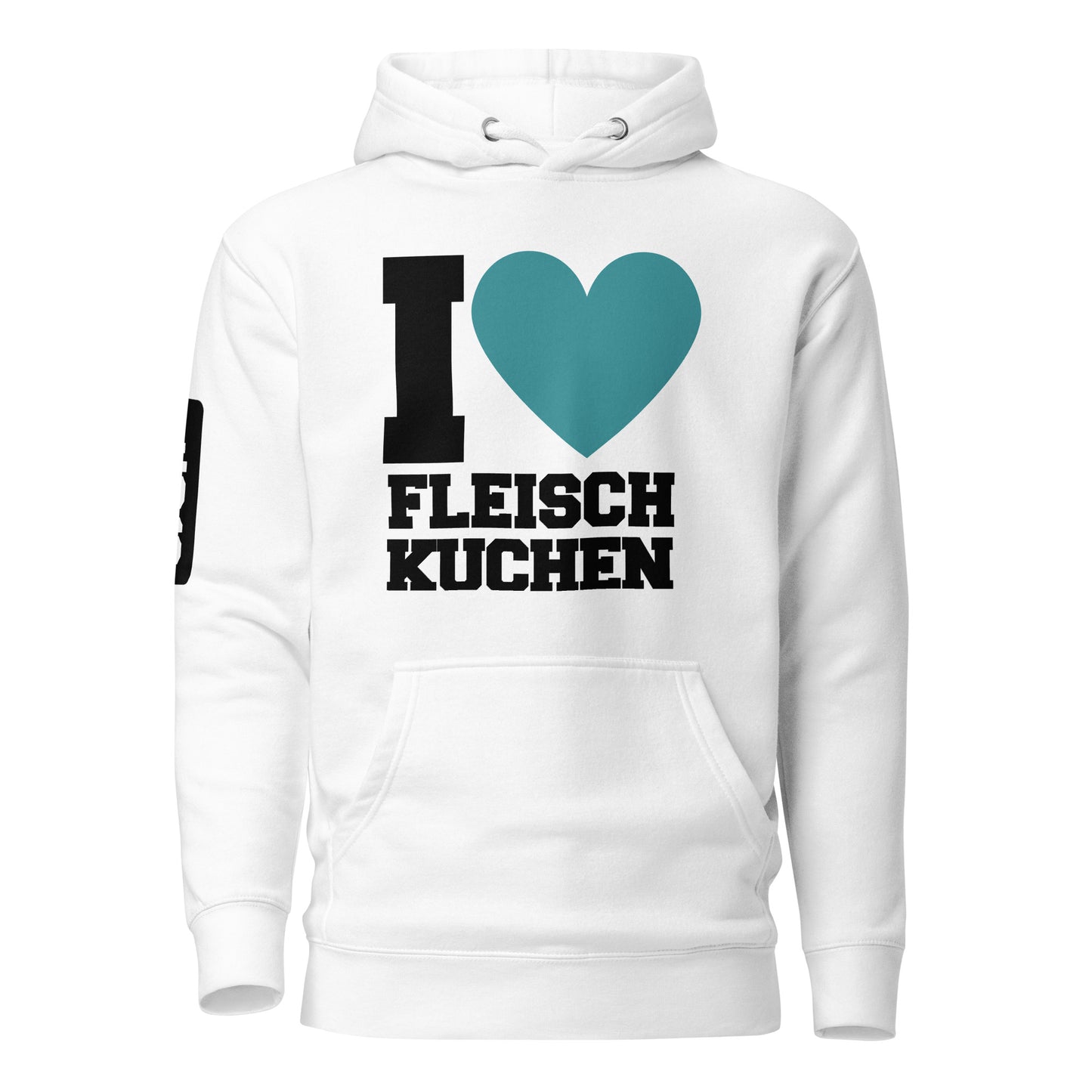 Unisex-Kapuzenpullover - I Love Fleischkuchen mit Kombinat Logo