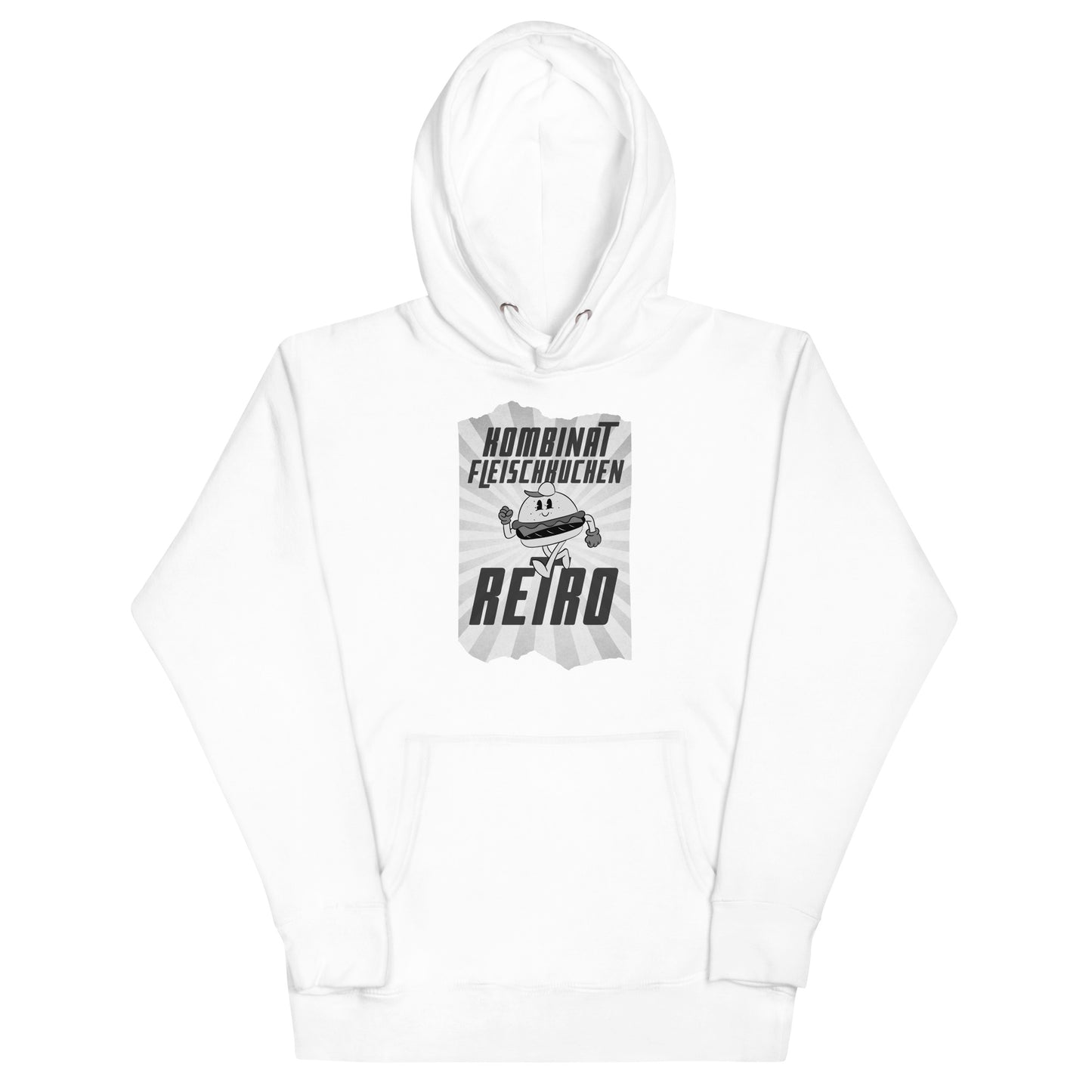 Unisex-Kapuzenpullover - Retro Fleischkuchen