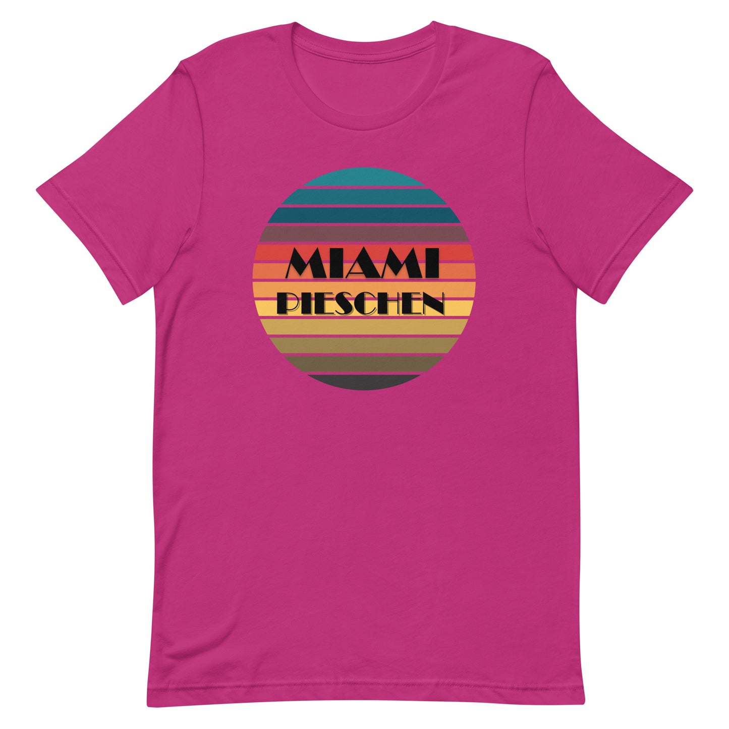 Kurzärmeliges T-Shirt für Herren - Miami Pieschen Sunset