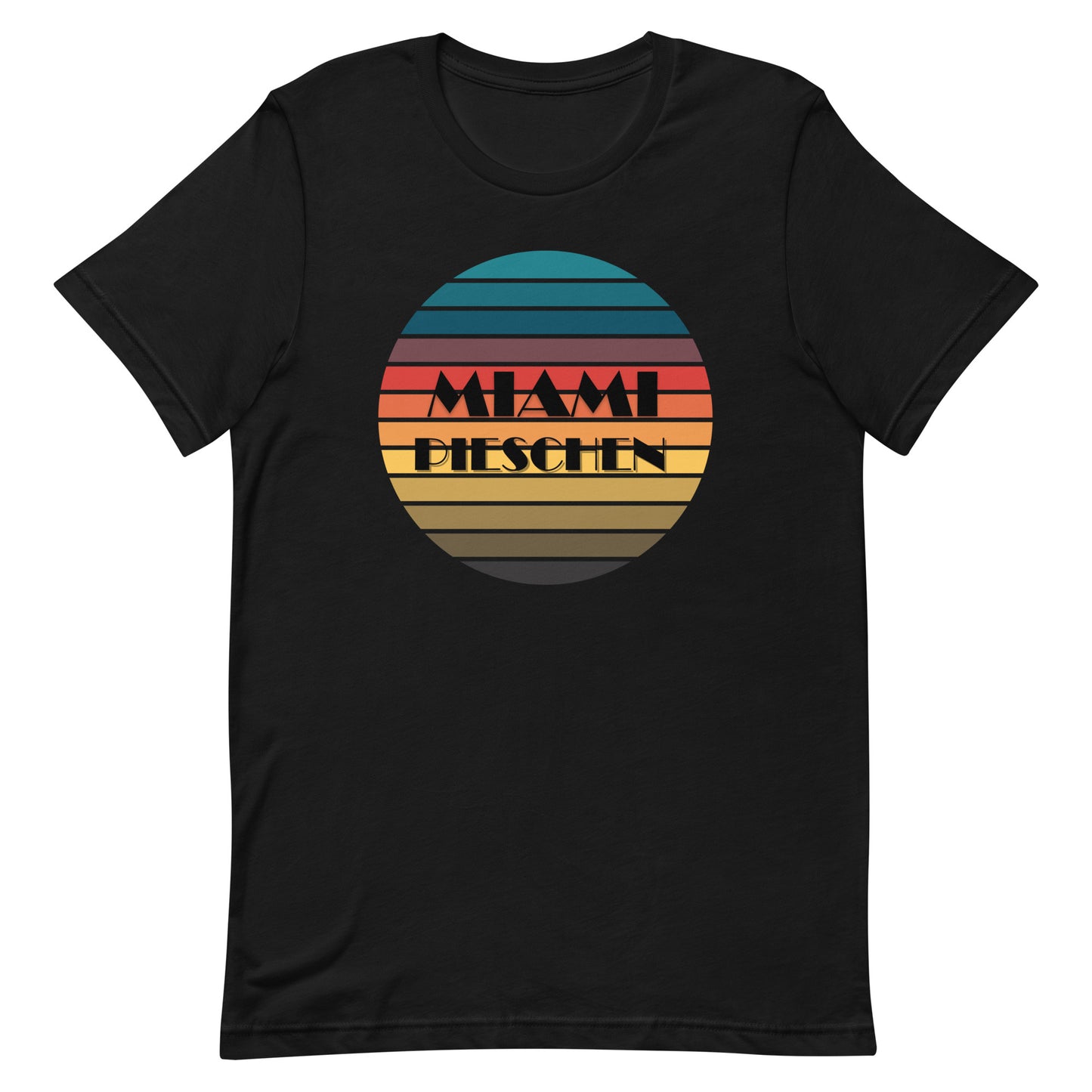 Kurzärmeliges T-Shirt für Herren - Miami Pieschen Sunset