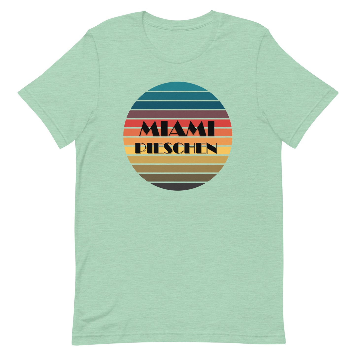 Kurzärmeliges T-Shirt für Herren - Miami Pieschen Sunset