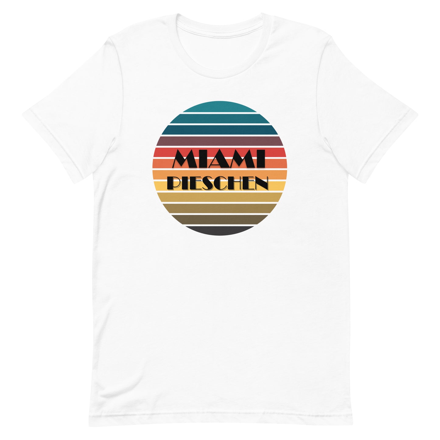 Kurzärmeliges T-Shirt für Herren - Miami Pieschen Sunset