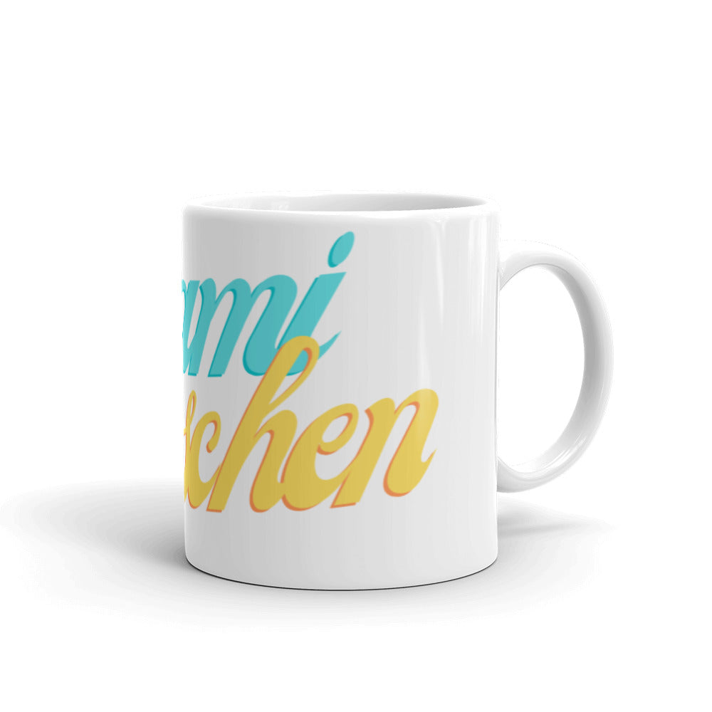 Weiße, glänzende Tasse - Miami Pieschen