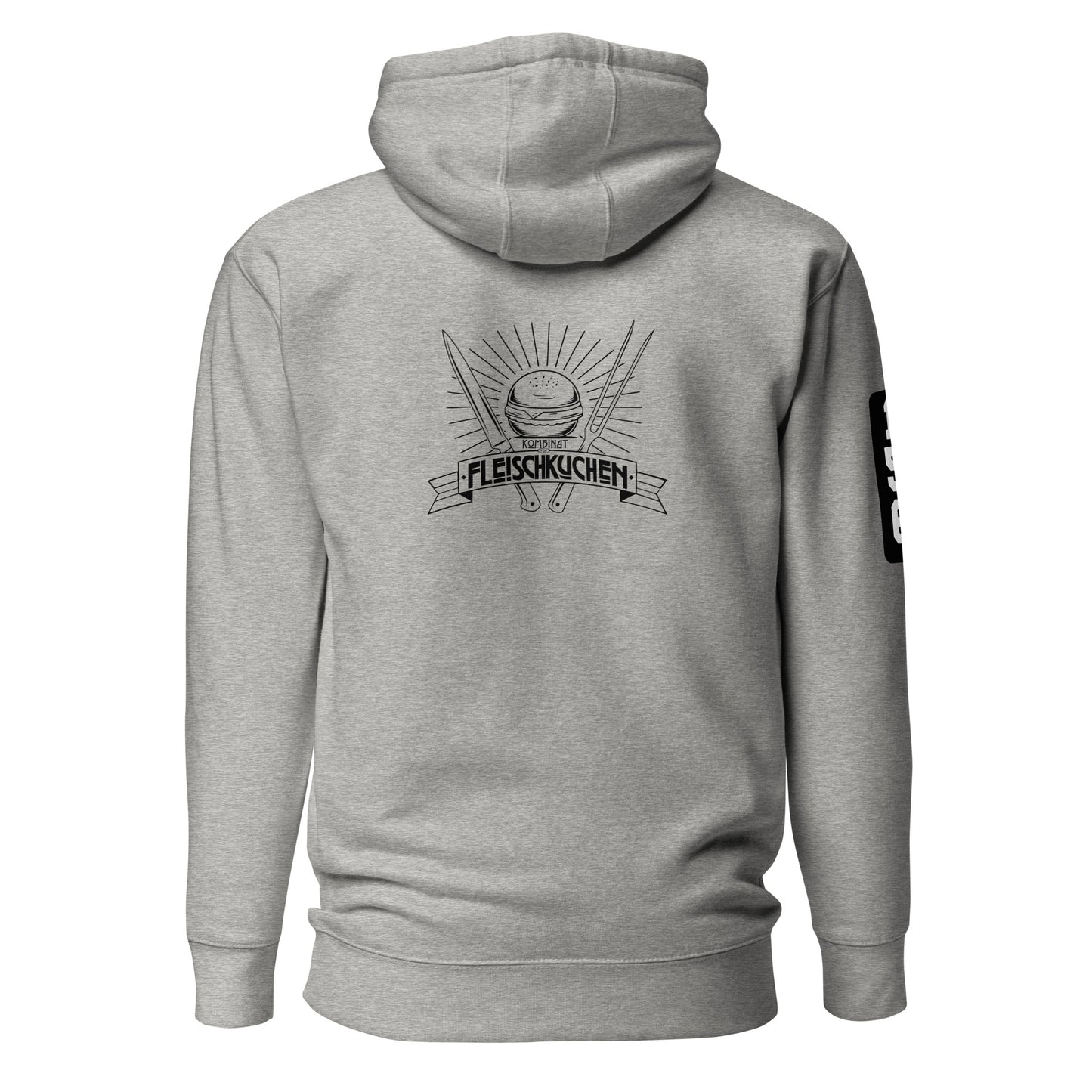 Unisex-Kapuzenpullover  - I Love Fleischkuchen mit Kombinat Logo