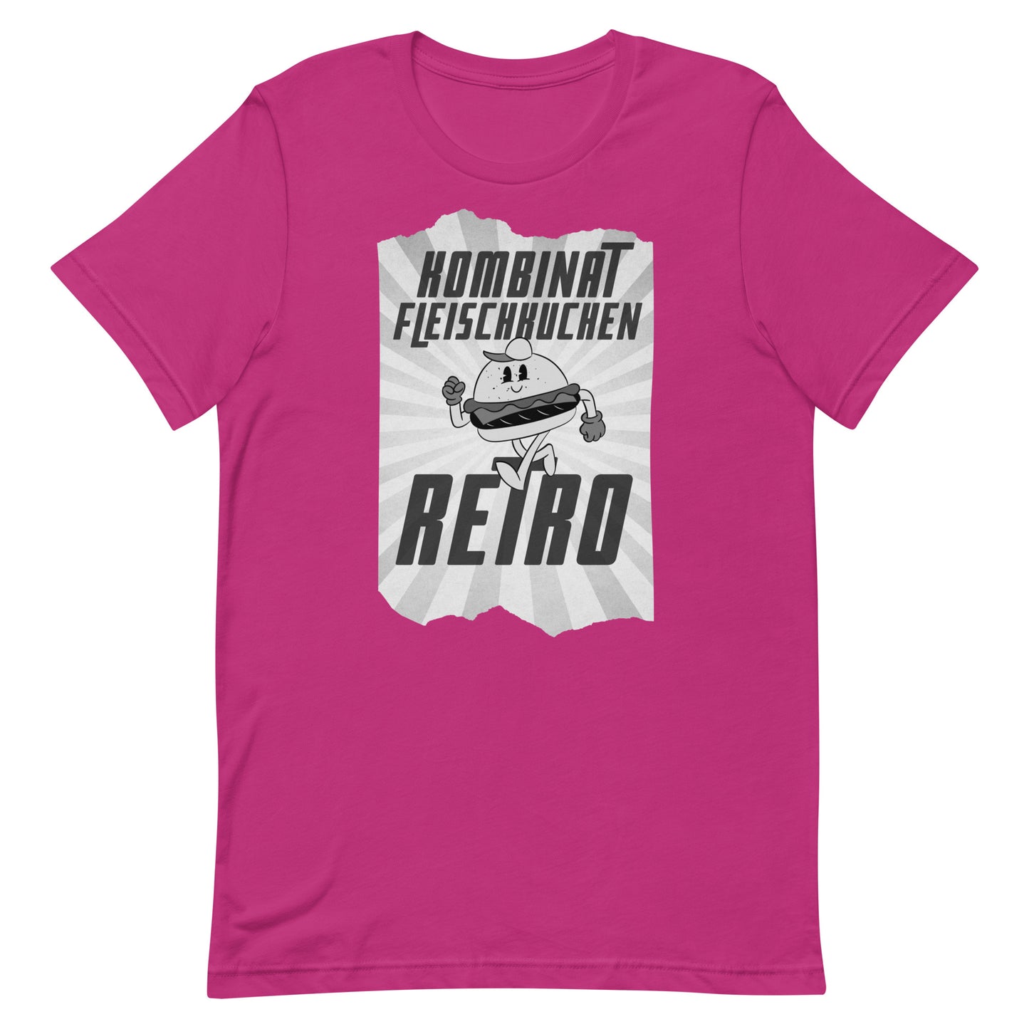 Kurzärmeliges T-Shirt für Herren - Retro Fleischkuchen