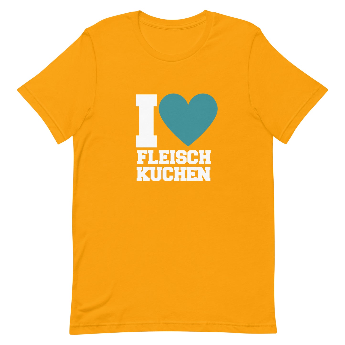 Kurzärmeliges T-Shirt für Herren - I love Fleischkuchen
