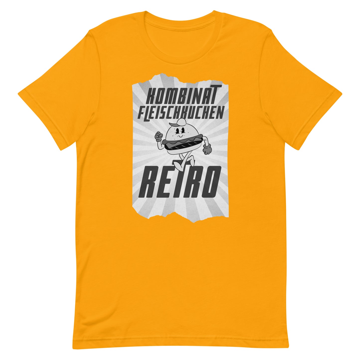 Kurzärmeliges T-Shirt für Herren - Retro Fleischkuchen