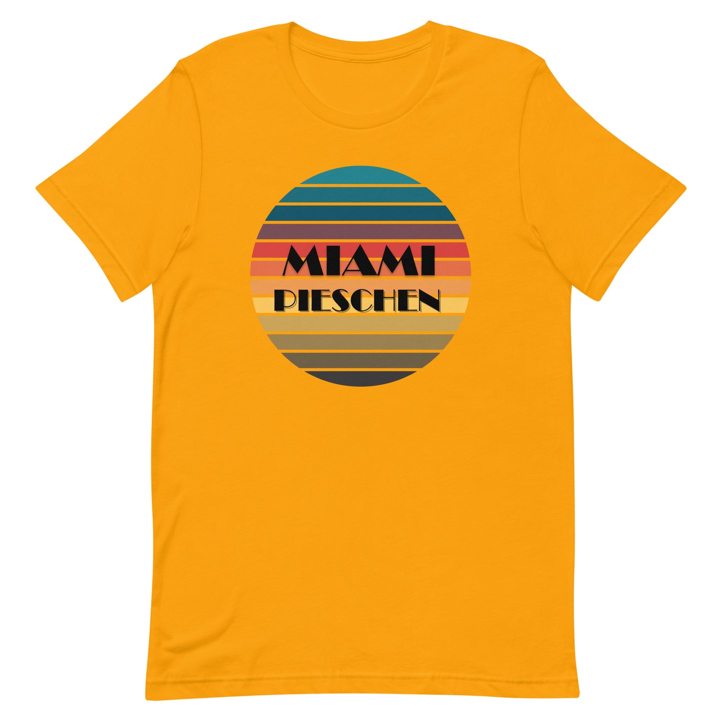 Kurzärmeliges T-Shirt für Herren - Miami Pieschen Sunset