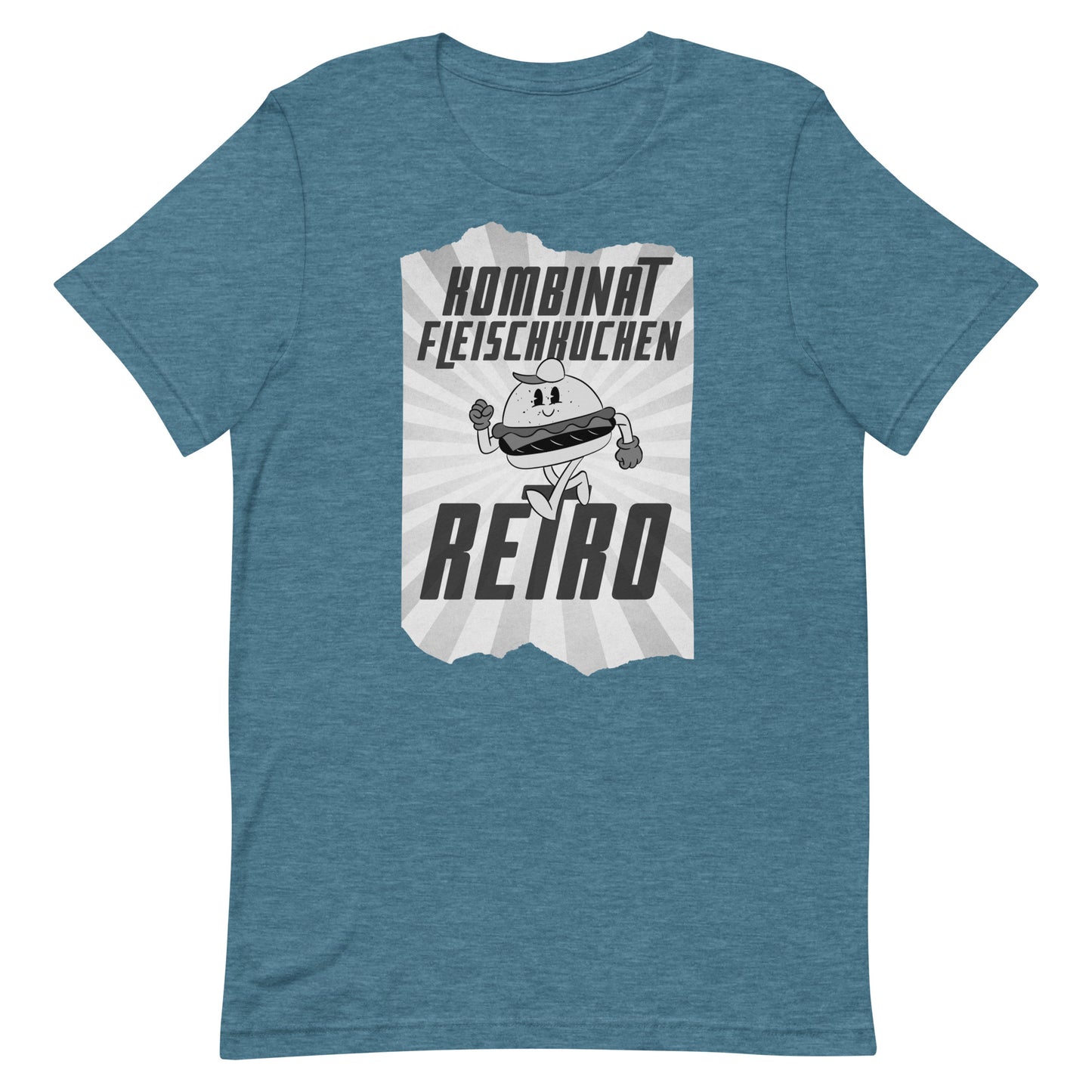 Kurzärmeliges T-Shirt für Herren - Retro Fleischkuchen