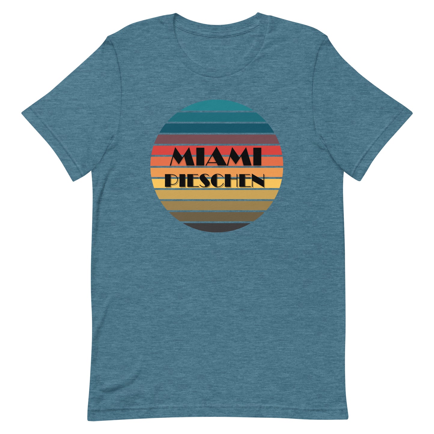 Kurzärmeliges T-Shirt für Herren - Miami Pieschen Sunset