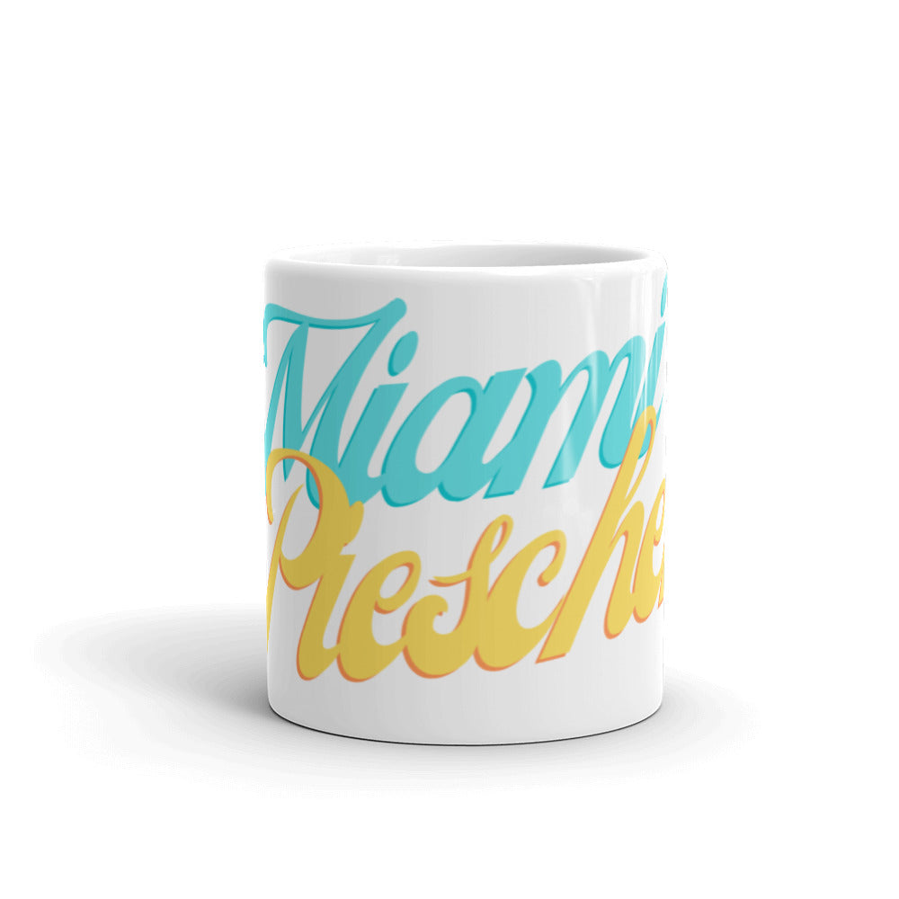 Weiße, glänzende Tasse - Miami Pieschen