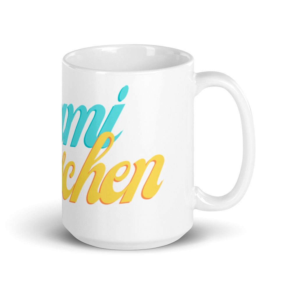 Weiße, glänzende Tasse - Miami Pieschen